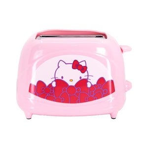 the pink hello kitty toaster with hearts