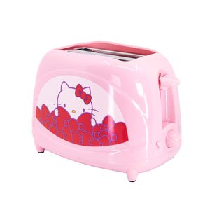 A side vieuw of the hello kitty toaster